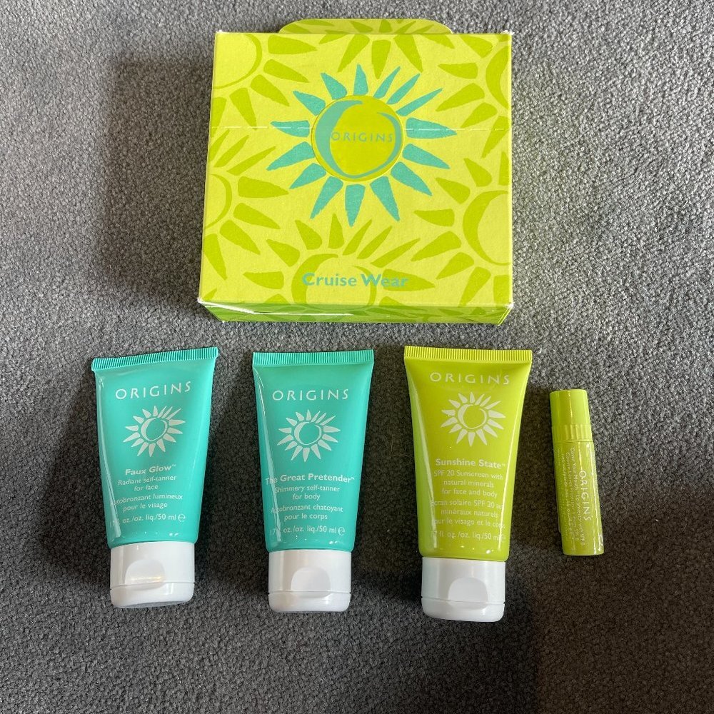 ORIGINS CRUISE WEAR SUNCARE SET 4 PIECE SET NEW IN BOX